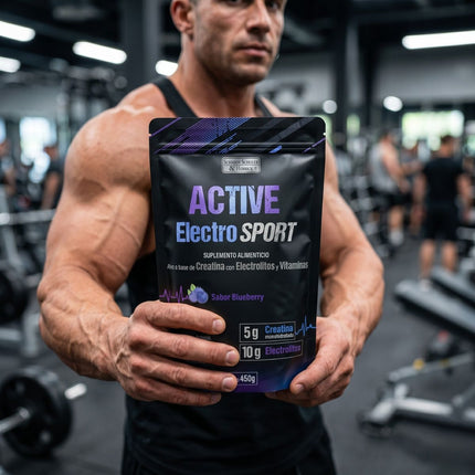 Active Electro Sport Creatina En Polvo con Electrolitos Bolsa con 450 G