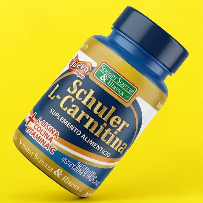 L-Carnitina L-Lisina Vitamina C  400 mg Frasco con 60 Tabletas