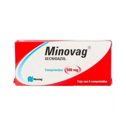 Minovag (Secnidazol) 500 mg Caja con 8 Tabletas