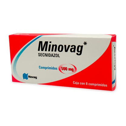 Minovag (Secnidazol) 500 mg Caja con 8 Tabletas