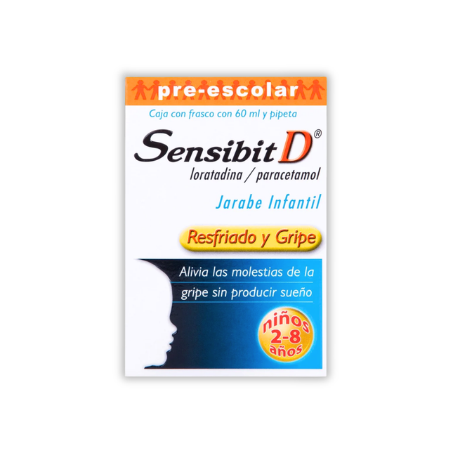 Sensibit D (Loratadina/Paracetamol) Pre-escolar Jarabe Fco. 60 ml | Liomont