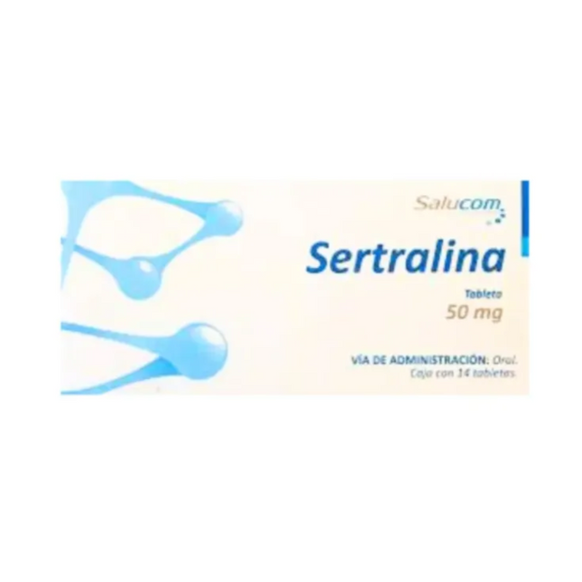 Sertralina 50 mg Caja con 14 Tabletas Salucom