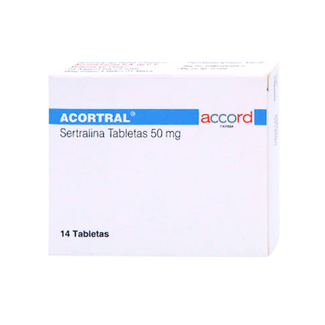 Acortral (Sertralina) 50 mg Caja con 14 Tabletas