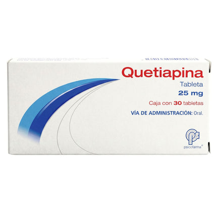 Quetiapina 25 mg Caja con 30 Tabletas