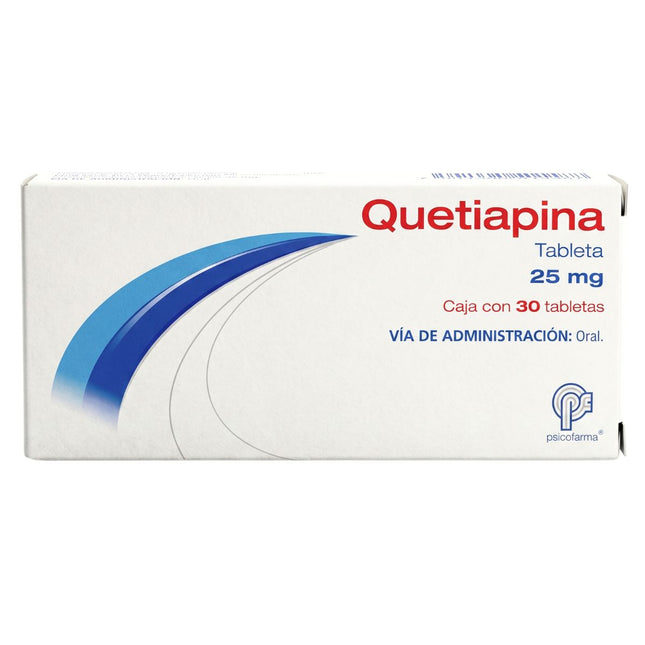 Quetiapina 25 mg Caja con 30 Tabletas