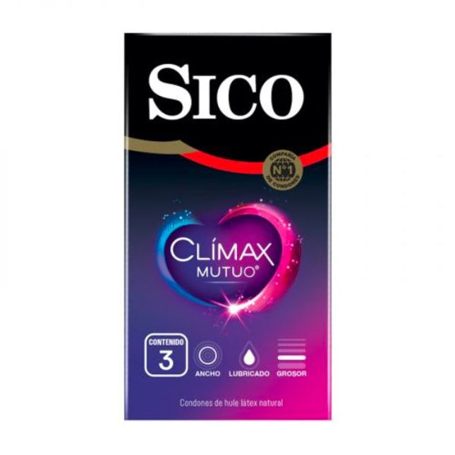 Sico Climax Mutuo Caja con 3 Preservativos Masculinos