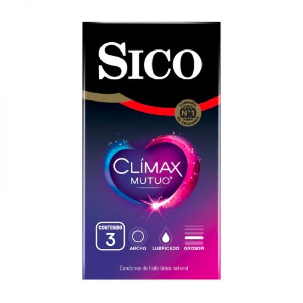 Sico Climax Mutuo Caja con 3 Preservativos Masculinos