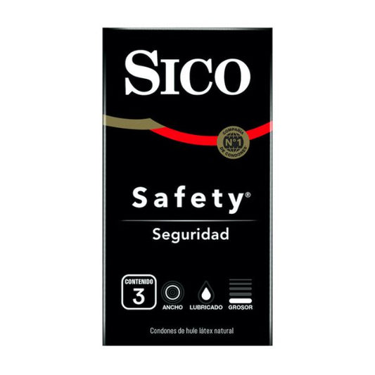 Sico Safety Caja con 3 Preservativos Masculinos