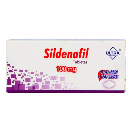 Sildenafil 100 mg Caja con 4 Tabletas