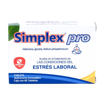 Simplex Pro (Auxliar para el Estrés) Caja con 60 Tabletas| Nartex