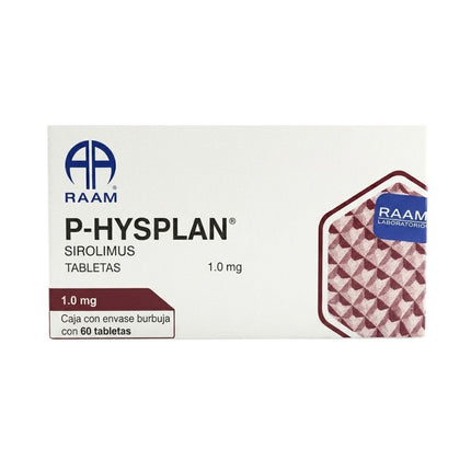 P-HYSPLAN (Sirolimus) 1 mg Caja con 60 Tabletas