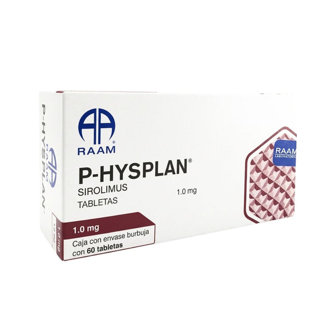 P-HYSPLAN (Sirolimus) 1 mg Caja con 60 Tabletas