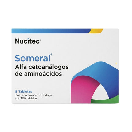 Someral (Alfa Cetoanalogos de Aminoacidos) Caja con 100 Tabletas