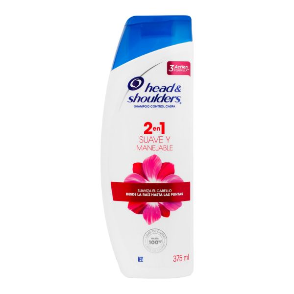 Shampoo H&S Suave y Manejable 2 en 1 375 ml