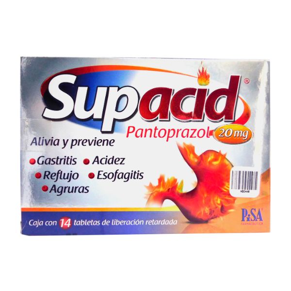 Supacid (Pantoprazol) 20 mg Caja con 7 Tabletas