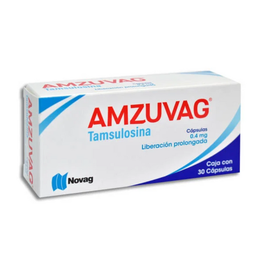 Amzuvag (Tamsulosina) 0.4 mg Caja con 30 Cápsulas Liberación Prolongada