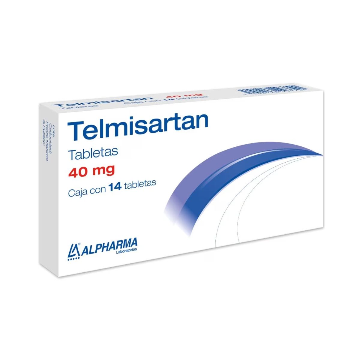 Telmisartan 40 mg Caja con 14 Tabletas