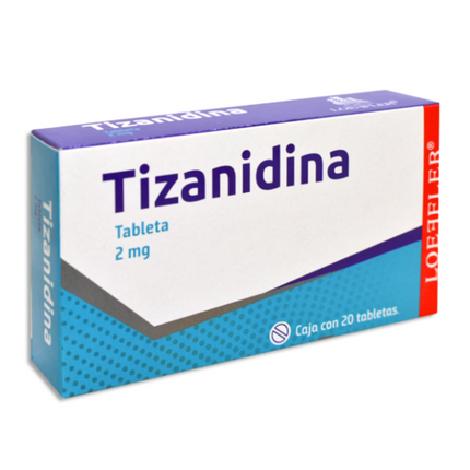 Tizanidina 2 mg Caja Con 20 Tabletas