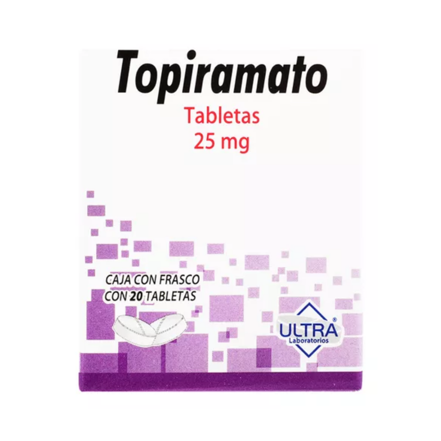 Topiramato 25 mg Caja con 20 Tabletas