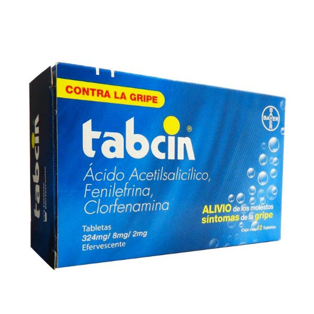 Tabcin Efervescente 324mg/8mg/2mg Caja con 12 Tabletas