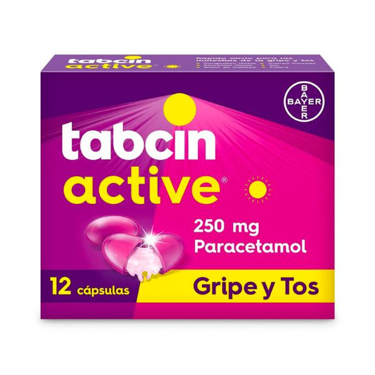 Tabcin Active Gripa y Tos con 12 Cápsulas