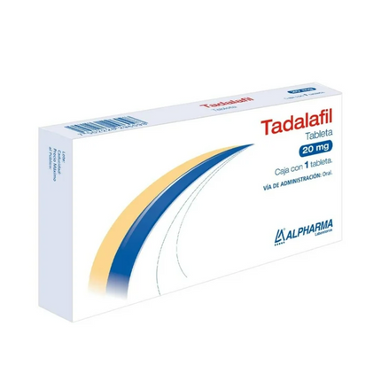 Tadalafil 20 mg Caja con 1 Tableta
