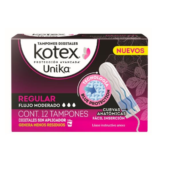 Kotex Tampones Digitales Regular Caja con 12 Tampones