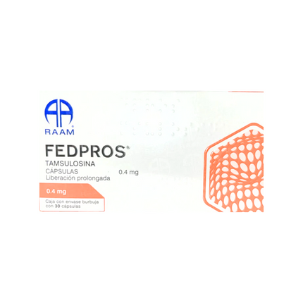 Fedpros (Tamsulosina) 0.4 mg Caja con 30 Cápsulas RAAM Laboratorios