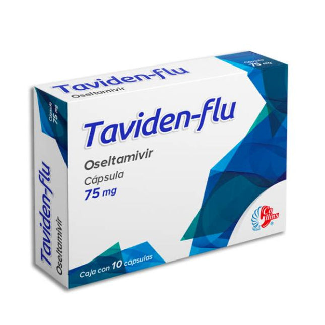 Taviden-Flu (Oseltamivir)  75 mg Caja con 10 Capsulas