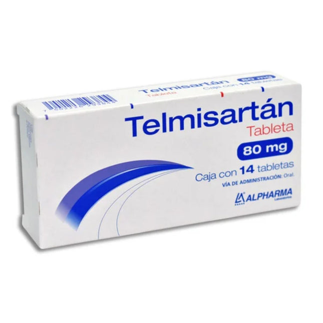 Telmisartan 80 mg Caja con 14 Tabletas Alpharma Laboratorios