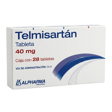 Telmisartan 40 mg Caja con 28 Tabletas