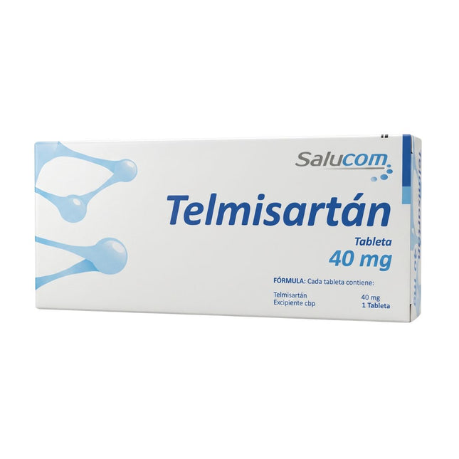 Telmisartan 40 mg Caja con 28 Tabletas