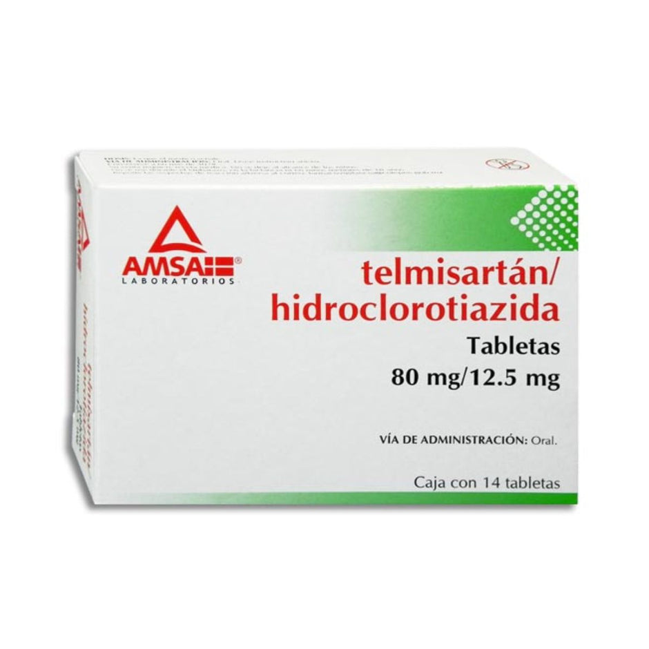 Telmisartán/ Hidroclorotiazida 80/12.5mg Caja con 14 Tabletas ...