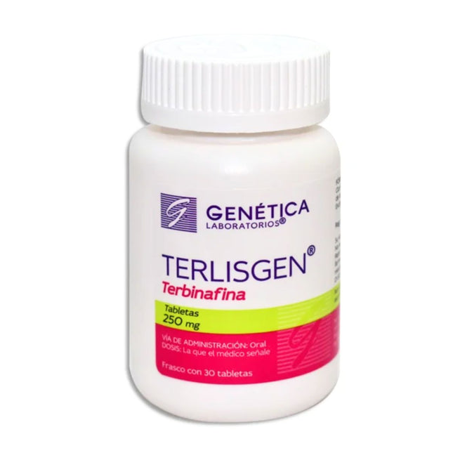 Terligen (Terbinafina) 250 mg Frasco con 30 Tabletas