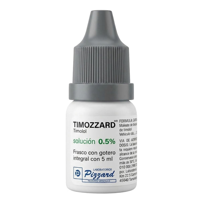 Timozzard (Timolol) 0.5% Solución Oftálmica Frasco con 5 mL