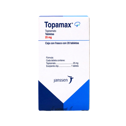 Topamax (Topiramato) 25 mg Frasco con 20 Tabletas | Janssen