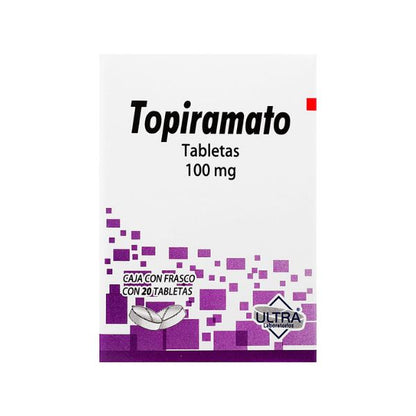 Topiramato 100 mg Caja con 20 Tabletas