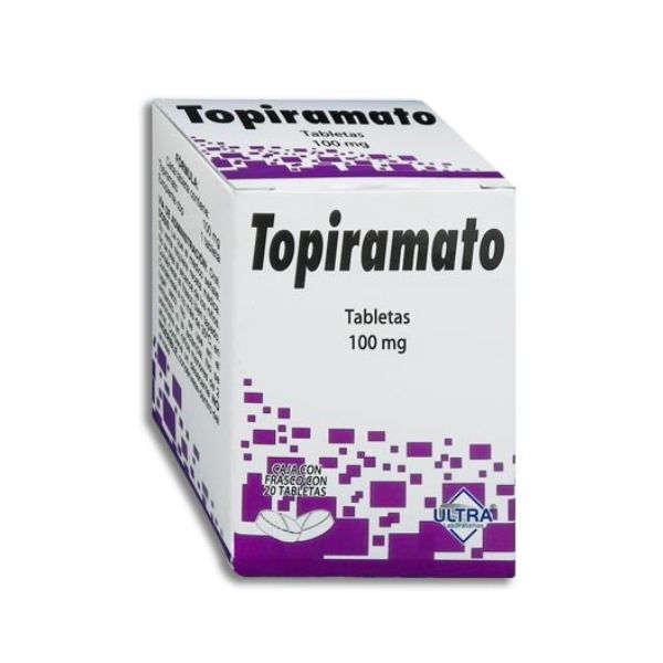 Topiramato 100 mg Caja con 20 Tabletas