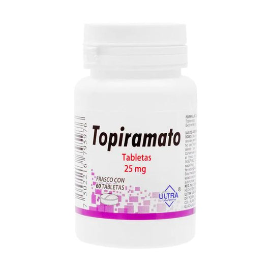 Topiramato 25 mg Caja con 60 Tabletas