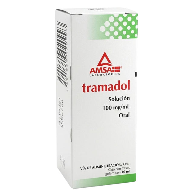 Tramadol Solución Gotas 100 mg/ 1 ml Frasco con 10 mL