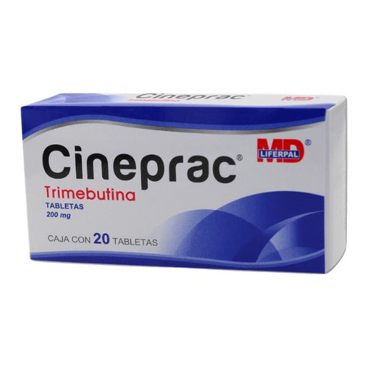 Cineprac (Trimebutina) 200 mg Caja con 20 Tabletas