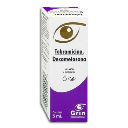 Tobramicina/Dexametasona 3mg/1mg/ml Solución Oftalmica Frasco Gotero con 5 ml