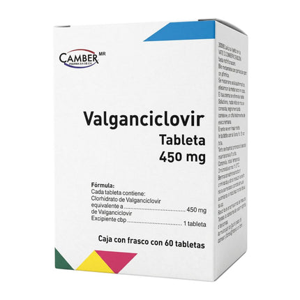 Valganciclovir 450 Mg Caja con 60 Tabletas