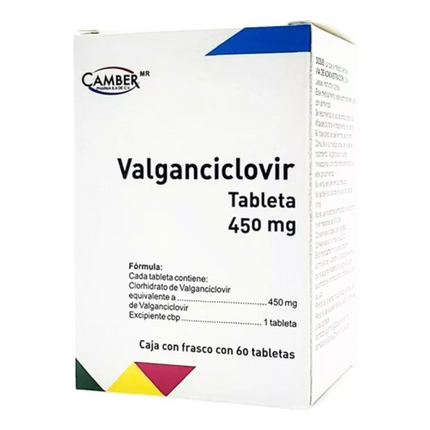 Valganciclovir 450 Mg Caja con 60 Tabletas