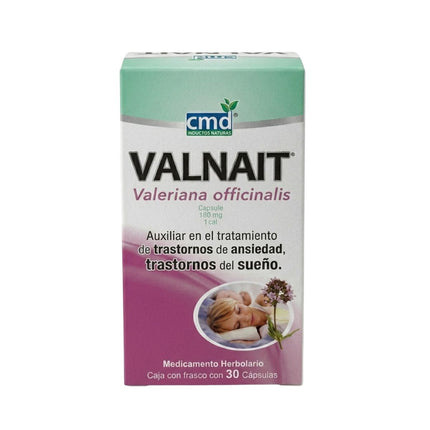 Valnait (Valeriana Officinalis) 250 mg Caja con 30 Tabletas