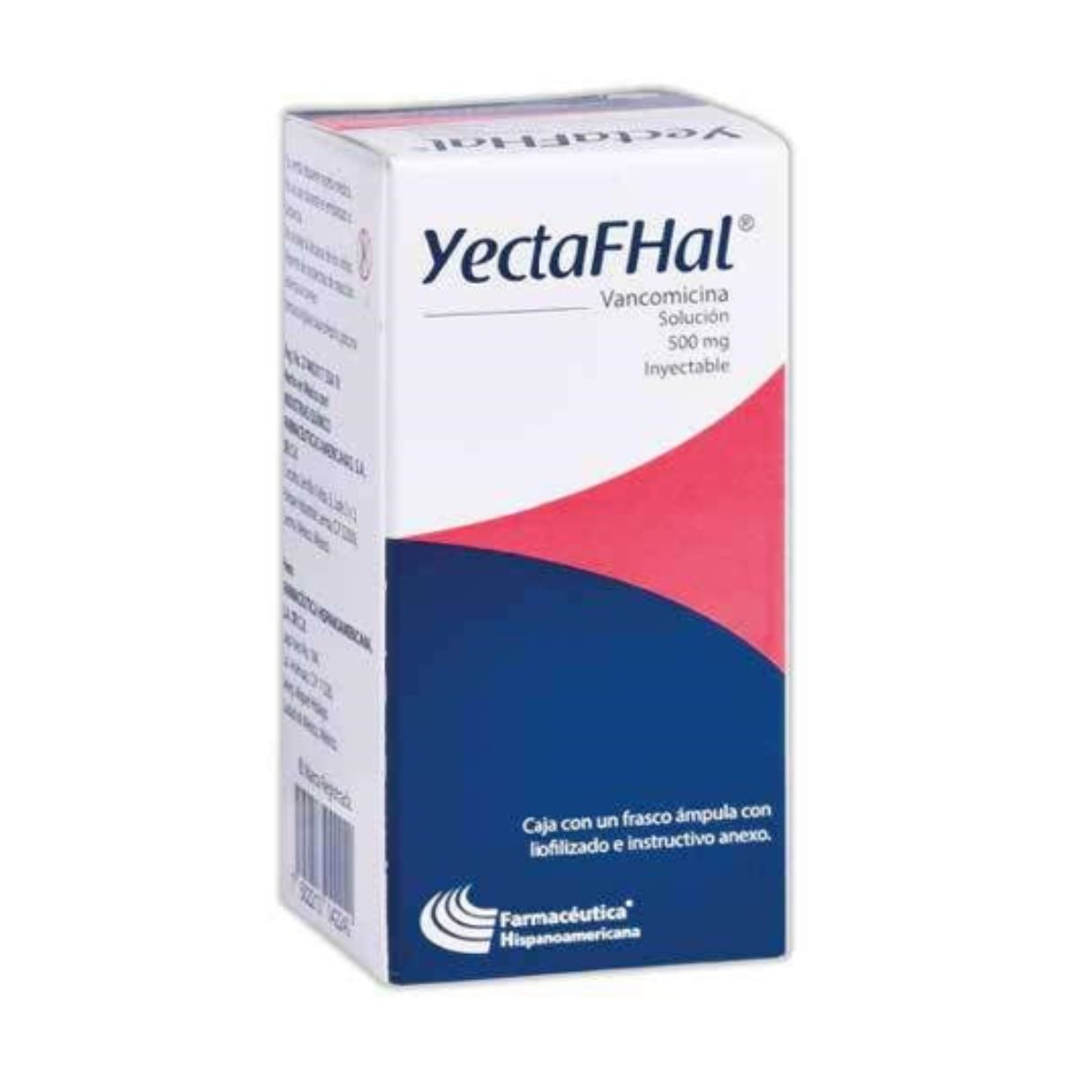 YectaFHal Vancomicina  500 mg Caja con Frasco Ámpula con Solución Inyectable