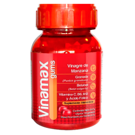 Vinamax Gums Vinagre De Manzana  Frasco con 110 Gomitas