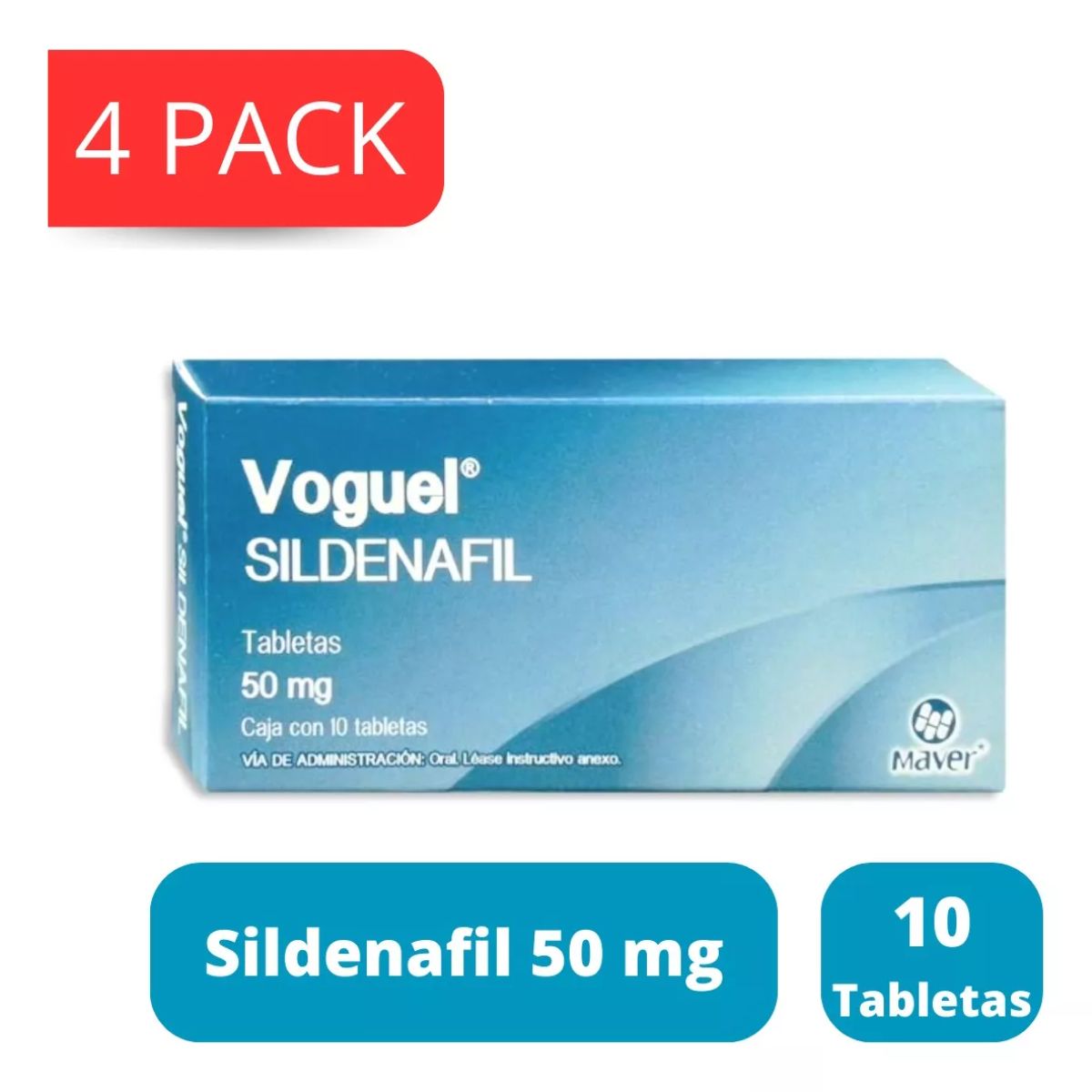 Sildenafil 50 Mg Voguel Genérico De Viagra 30 Tabletas Pack