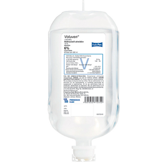 Voluven (Hidroxietil Almidón) 6% Solución Inyectable Frasco con 500 ml