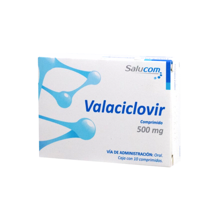 Valaciclovir 500 mg Caja con 10 Comprimidos